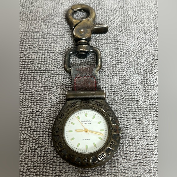 Embassy by Gruen Watch Sports Clip On Pocket Watch Untested - Picture 1 of 3